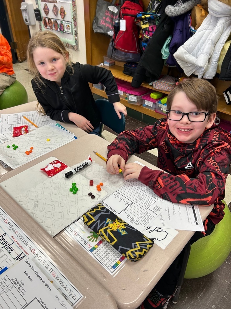 Graphing and line plotting with skittles.