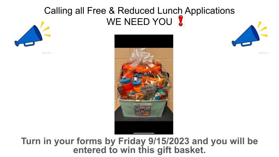 Free & Reduced Lunch Applications Needed