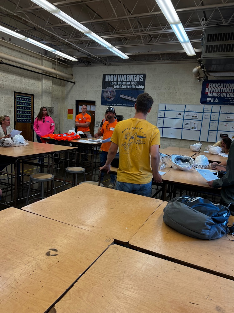 Hammond Construction working with Construction trades class